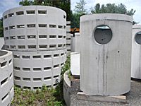 Concrete catch basin and concrete drainage pit