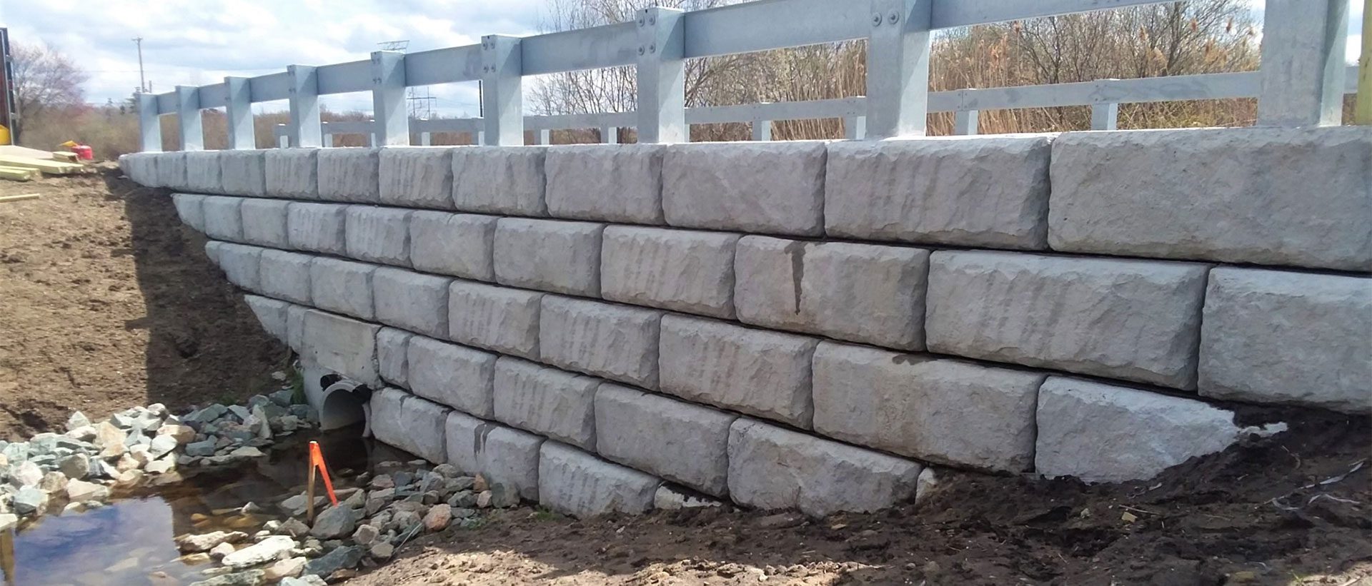 Bridgewater MA Redi-rock retaining wall