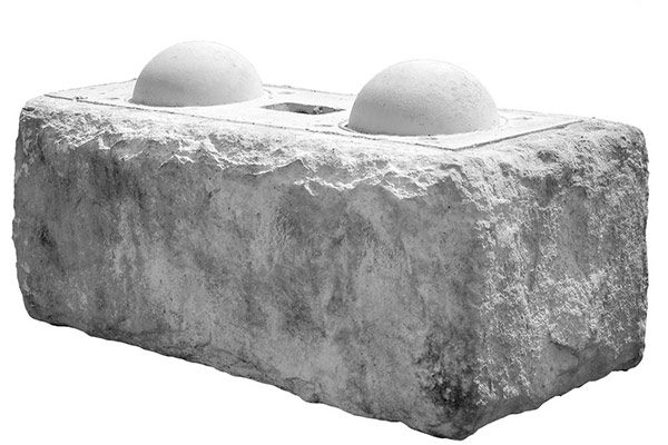 Freestanding Redi-Rock Split Limestone Block