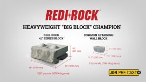 Redi-Rock Size Comparison 46" vs 11.5"